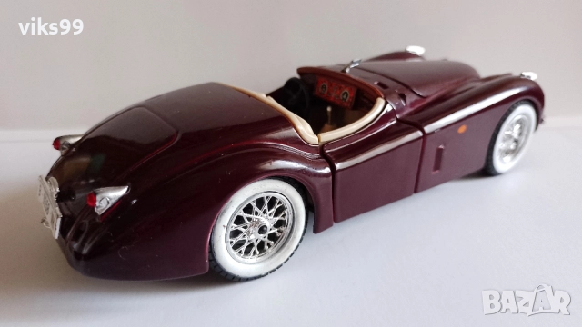 Bburago Jaguar XK 120 Roadster 1951 - Мащаб 1:24, снимка 6 - Колекции - 51441988