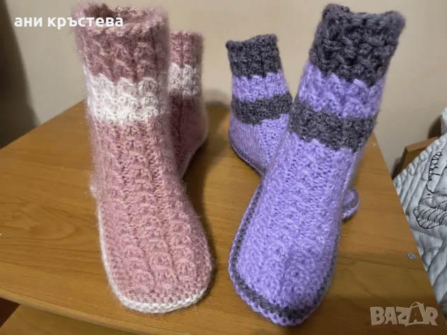 Топли и удобни ръчно изработени терлички , снимка 10 - Други - 43155207