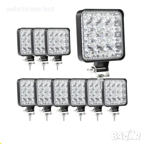 10 бр. LED халоген 16 диода 48w – NA286-1