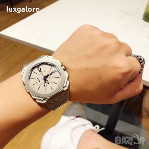 Мъжки часовник BVLGARI Octo Finissimo Chronograph с кварцов механизъм, снимка 6 - Мъжки - 50953237