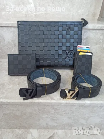 Louis Vuitton Луксозен Мъжки Комплект Луис Витон - Различни Модели И Цветове Код Bal Style85, снимка 3 - Подаръци за мъже - 55939886