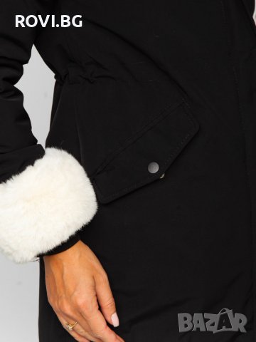Дамска парка 4110 черен, снимка 8 - Якета - 37968012