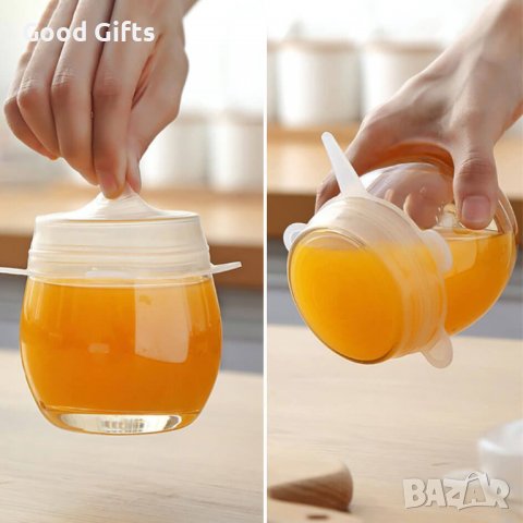 Комплект разтегаеми силиконови капаци, снимка 4 - Други стоки за дома - 38102353