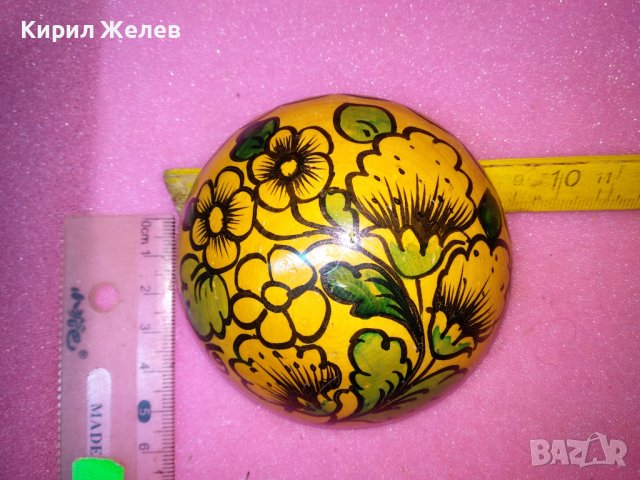 СТАРО ФЛОРАЛНО ИЗРИСУВАНО ДЪРВЕНО КАПАЧЕ За КОЛЕКЦИЯ ДЕКОРАЦИЯ 42884, снимка 5 - Други ценни предмети - 44312632