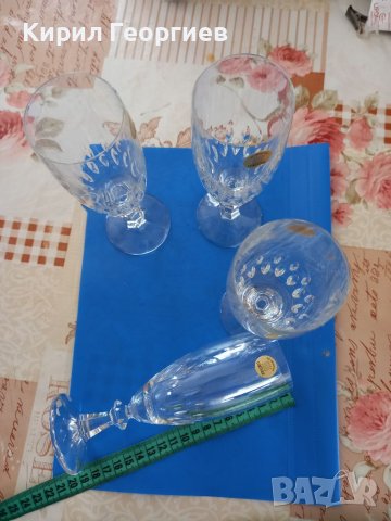 Кристални чаши за  шампанско , снимка 1 - Сервизи - 37478011