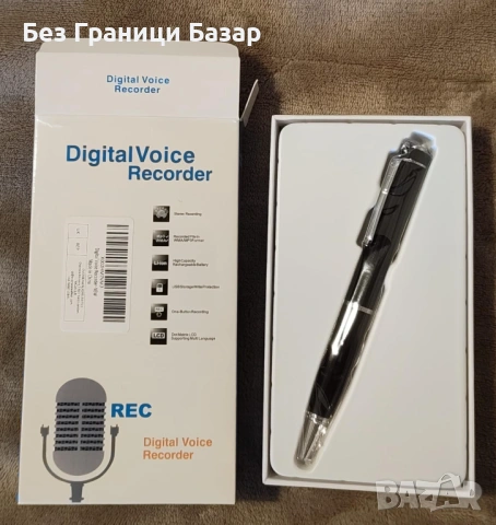 Нов Цифров рекордер Дигитален диктофон 16GB DSP шумопотискане 360° микрофон, снимка 2 - Друга електроника - 54045888