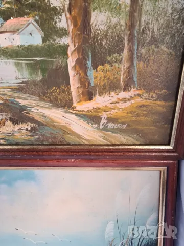 Картини от 3 бр зимен пейзаж с надпис , снимка 3 - Картини - 48733773