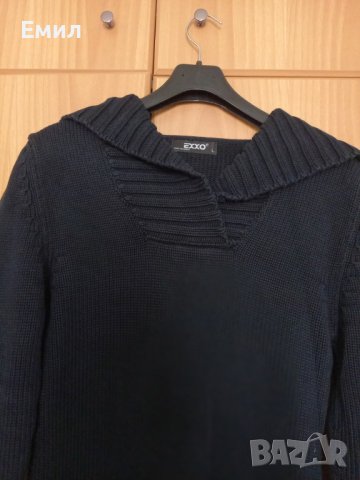 Блузон - памучен, тъмно син, снимка 3 - Блузи с дълъг ръкав и пуловери - 40628091