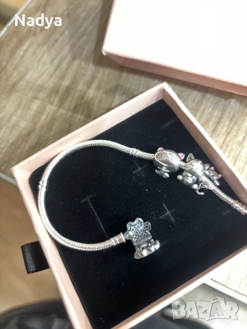 Комплекти гривна с талисмани Пандора, снимка 5 - Гривни - 52584516