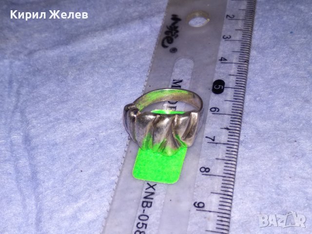 ШАРМАНТЕН СРЕБЪРЕН БЕЛ ЕПОК СТИЛ ПРЪСТЕН ОКСИДИРАНО СРЕБРО 925 МАЙСТОРСКА РЪЧНА ИЗРАБОТКА 36590, снимка 7 - Пръстени - 39980008