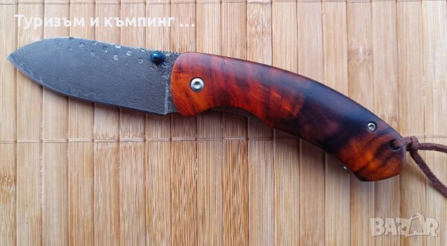 Джобно ножче с високо качество / дамаска стомана /, снимка 1 - Ножове - 44464785