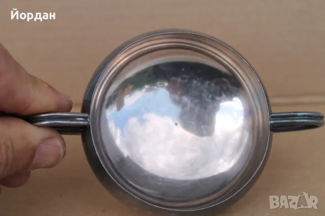 Английска сребърна захарница , снимка 5 - Други ценни предмети - 49862282