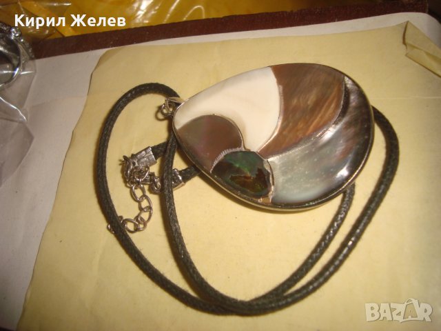 СЕДЕФЕН СКЪПОЦЕНЕН АРТ МЕДАЛЬОН КОЛИЕ КРАЛСКИ СЕДЕФ 24789