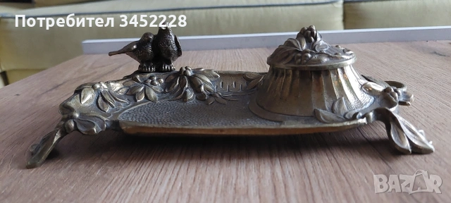 мастилница Франция винтидж бронз за ценители , снимка 6 - Антикварни и старинни предмети - 53054674