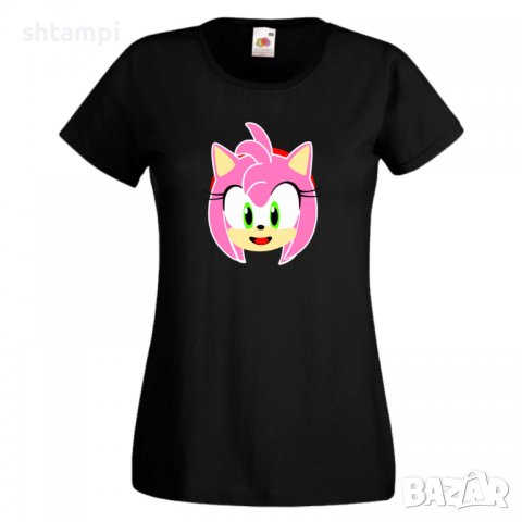 Дамска тениска SONIC AMY Игра,Изненада,Подарък,Празник,Повод, снимка 3 - Тениски - 37243713