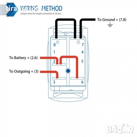 Копче Бутон За Вграждане Лебедка Макара Повдигач 12-24V Надпис WINCH, снимка 3 - Аксесоари и консумативи - 44396355