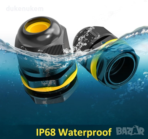 Външен кабелен конектор M12 – комплект 10 бр., IP68, снимка 5 - Други инструменти - 52811216