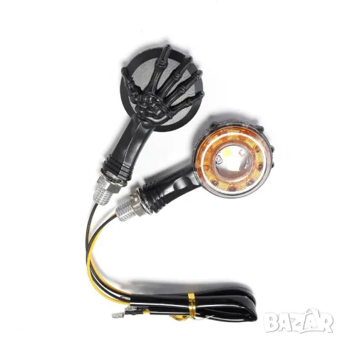 Комплект 12V мигачи с дневна светлина и 8 mm захват 2 броя, снимка 4 - Аксесоари и консумативи - 55865939