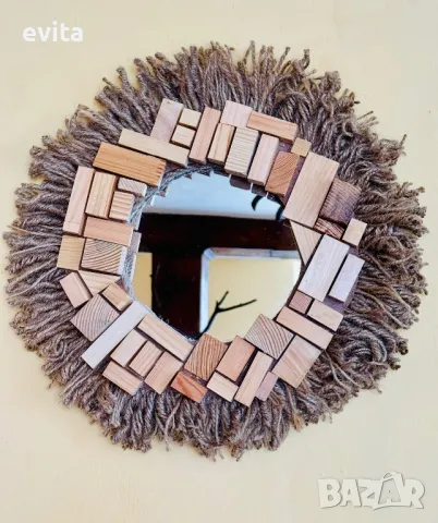  Ръчна изработка! Огледала от естествени материали! , снимка 7 - Декорация за дома - 48398995