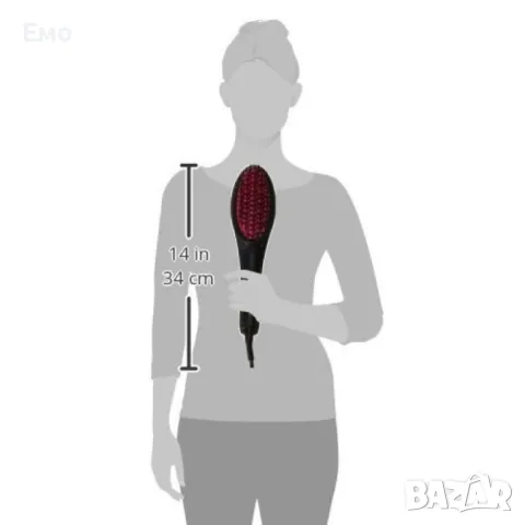 Четка за изправяне и изсушаване с LCD дисплей и 3D керамични цилиндри TV51, снимка 2 - Аксесоари за коса - 48104855