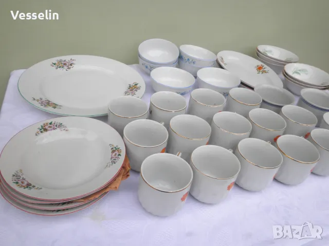 Стари порцеланови и стъклени чинии, купи, сервизи подстакани и др., снимка 8 - Сервизи - 20739003