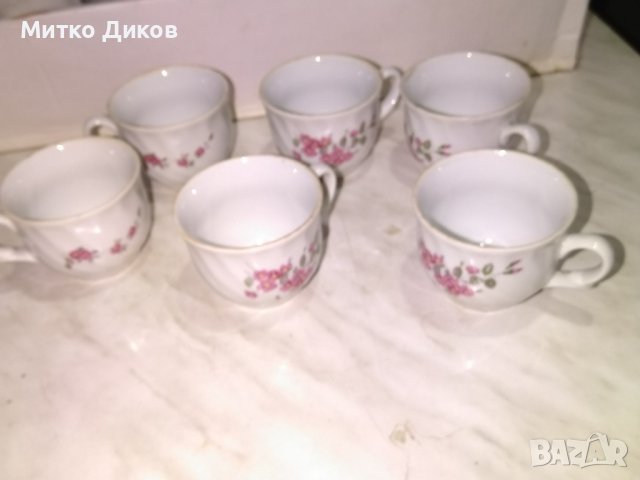 Сервиз от по 6 чаши  2 броя на Изида порцелан нови и използвани обем 150млл и 100млл, снимка 12 - Сервизи - 42795132