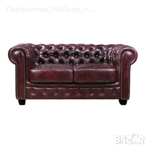 Диван канапе фотьойл ЧЕСТЪРФИЛД с еко кожа-зелен,червен,кафяв,сив състарен цвят-доставка 10 дни., снимка 3 - Дивани и мека мебел - 48907265