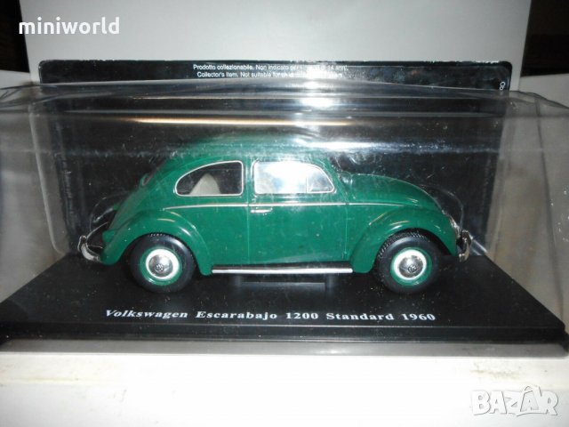 VW Kafer 1960 Костенурка - мащаб 1:24 на Hachette модела е нов в блистер, снимка 4 - Колекции - 29529489