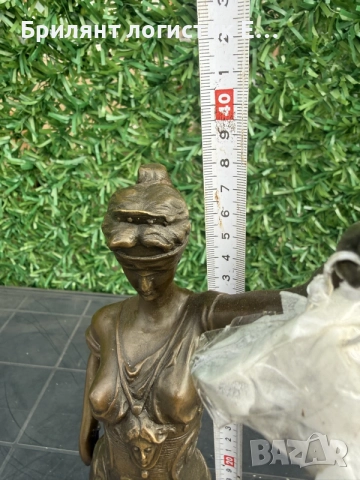 Бронзова статуетка на Темида (Богинята на правосъдието) – Sign. Mayer / Art Bronze France, снимка 5 - Антикварни и старинни предмети - 56034325