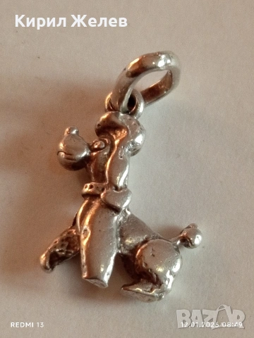 Сребърен медальон във формата на куче ПУДЕЛ талисман за подарък 52676, снимка 8 - Колиета, медальони, синджири - 53069051