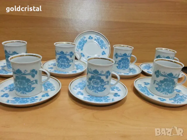 стар български фин порцелан чашки за кафе , снимка 2 - Антикварни и старинни предмети - 25855419