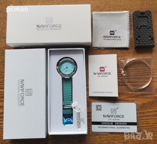 NAVIFORCE 5026 Луксозен дамски кварцов часовник с кожена каишка, снимка 10 - Дамски - 40293870