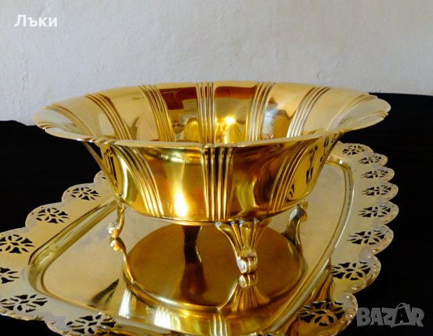 Английска бронзова салатиера,фруктиера,сецесион. , снимка 9 - Антикварни и старинни предмети - 31528844