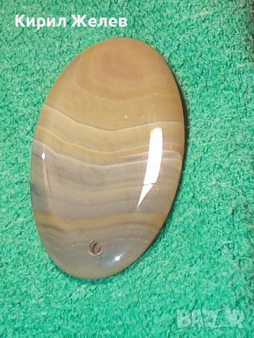 АРТ СКЪПОЦЕНЕН МЕДАЛЬОН ОРФЕЕВ АХАТ МАЙСТОРСКИ ПОЛИРАН ШЛИФОВАН 23569, снимка 8 - Колиета, медальони, синджири - 33422965