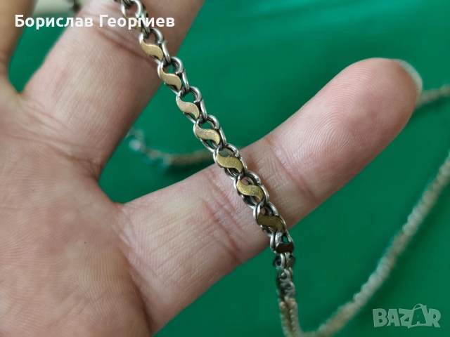 Стар сребърен кюстек за джобен часовник 0.800, снимка 6 - Антикварни и старинни предмети - 52522273