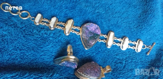 Сребърна гривна . Сребърна висулка. Сребърен пръстен., снимка 11 - Антикварни и старинни предмети - 52789683