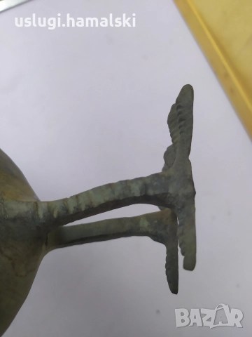 Голяма стара бронзова статуетка/фигура, снимка 10 - Антикварни и старинни предмети - 52963868