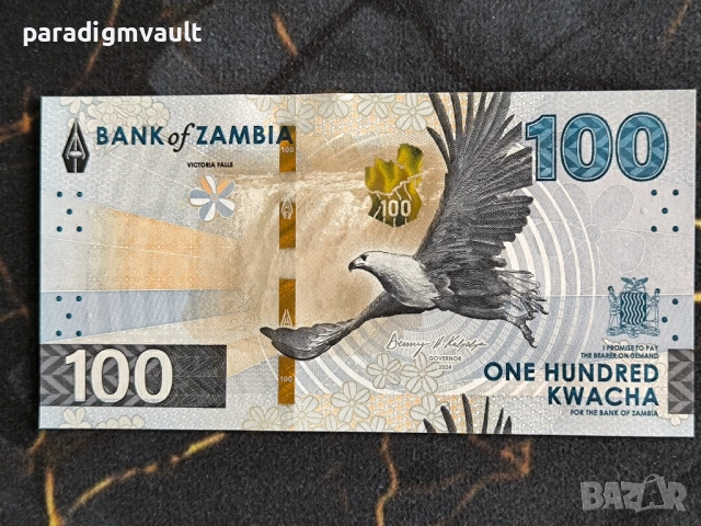 Банкнота - Замбия - 100 квача UNC | 2024г.