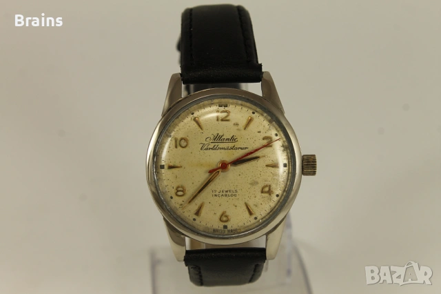 1950's ATLANTIC Worldmaster Швейцарски Ръчен Часовник, снимка 2 - Мъжки - 54201047
