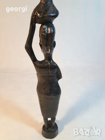 африканска абаносова статуетка дърворезба 2/1, снимка 3 - Статуетки - 48857709