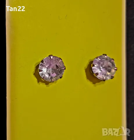 Нежни обици с цирконии, снимка 1