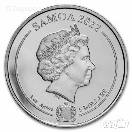 Сребро 1 oz Бъгс Бъни 2022 - Самоа, снимка 2 - Нумизматика и бонистика - 40113360