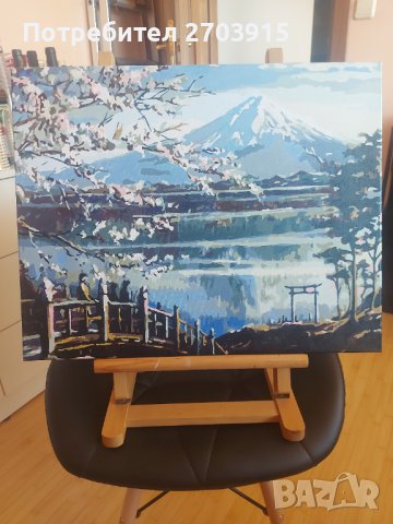 🖼️ Акрилна картина - 40х50 - Японски връх, снимка 1