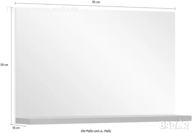 Панел с Огледало и полица Skoskap внос от Германия, снимка 4 - Огледала - 50232070