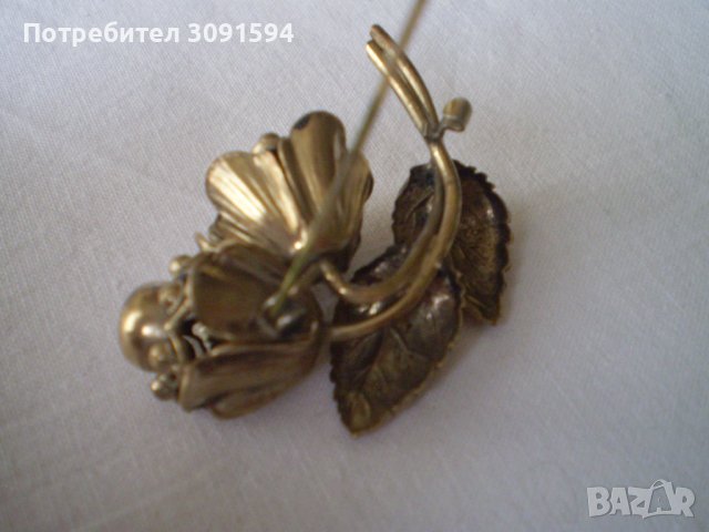 брошка роза 1950г , снимка 6 - Антикварни и старинни предмети - 40640760