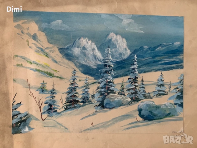 МАРИЯ РАЙКОВА акварел/ пейзаж , снимка 2 - Картини - 52802246