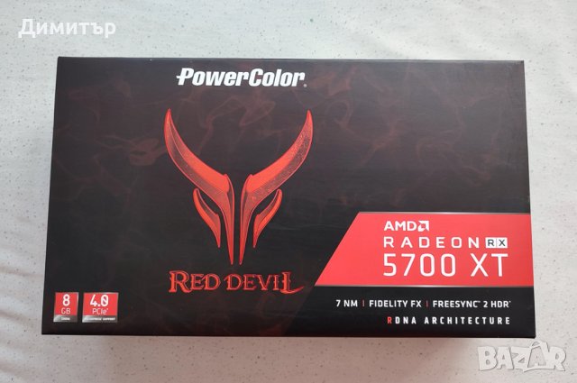 Видео карта PowerColor Red Devil RX 5700 XT 8GB, снимка 1 - Видеокарти - 42651508