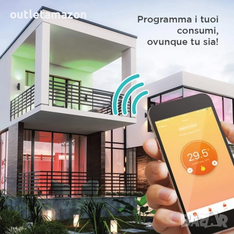Homcloud CTW Цифров хронотермостат Smart Wi-Fi за газови и водни бойлери, снимка 3 - Друга електроника - 52733109