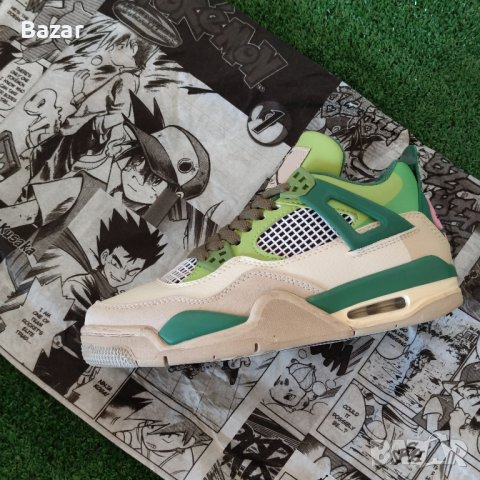 Nike Air Jordan 4 Green Snorlax Нови Оригинални Обувки Размер 38 Номер Маратонки Кецове, снимка 6 - Маратонки - 44221282