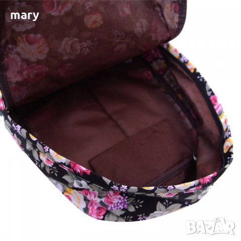 ЧЕРНА РАНИЦА НА РОЗИ, снимка 5 - Раници - 31525341